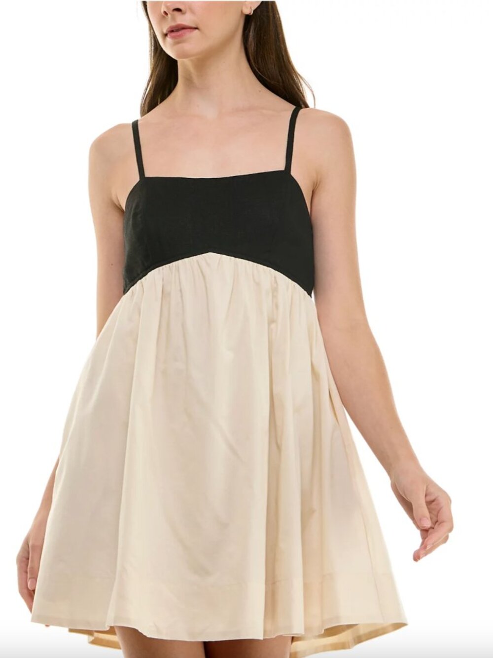 ROW A Juniors' Emma Colorblocked Babydoll Dress